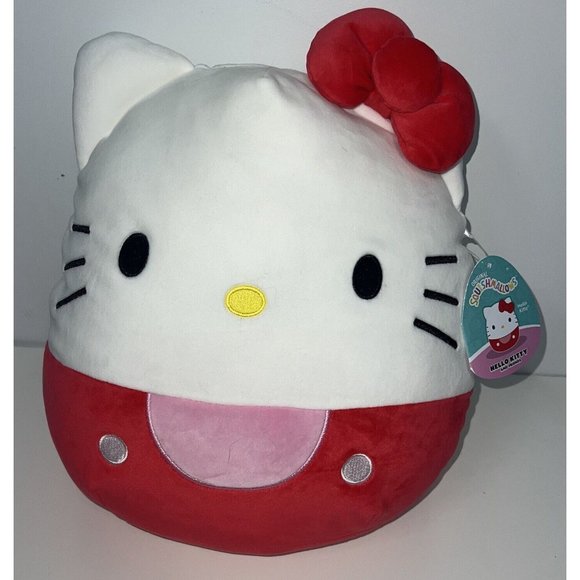 Squishmallows Hello Kitty Plush Stuffed Red Bow Kellytoy 14 Inch 14